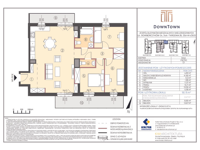 Mieszkanie w inwestycji DownTown, symbol D24A_17 » nportal.pl