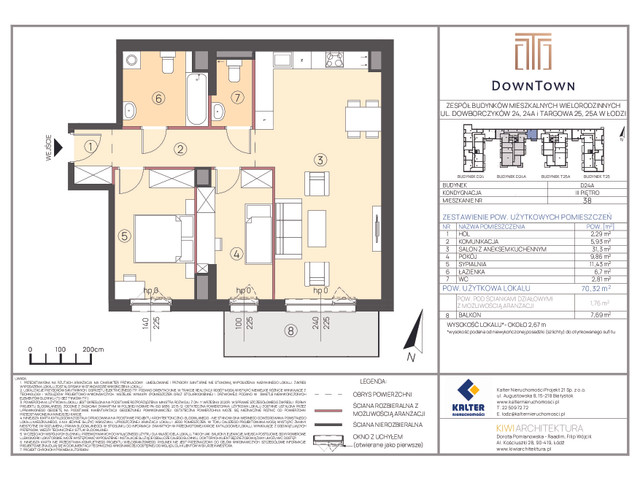 Mieszkanie w inwestycji DownTown, symbol D24A_38 » nportal.pl