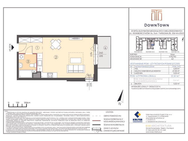 Mieszkanie w inwestycji DownTown, symbol D24A_41 » nportal.pl