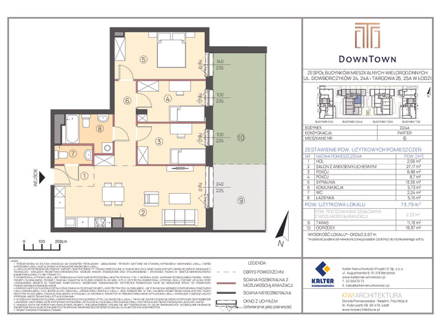 Mieszkanie w inwestycji DownTown, symbol D24A_6 » nportal.pl