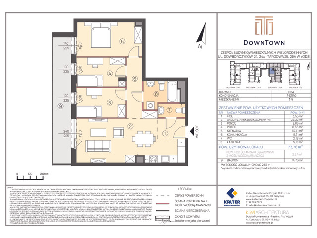 Mieszkanie w inwestycji DownTown, symbol T25A_19 » nportal.pl