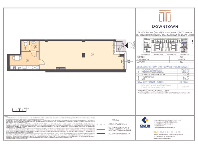 Komercyjne w inwestycji DownTown, budynek Rezerwacja, symbol T25_U2 » nportal.pl