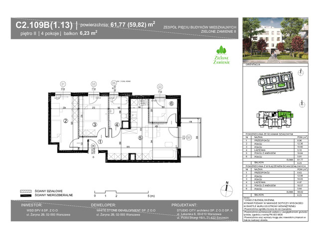 Mieszkanie w inwestycji Zielone Zamienie Etap VIII, symbol C2_109 » nportal.pl