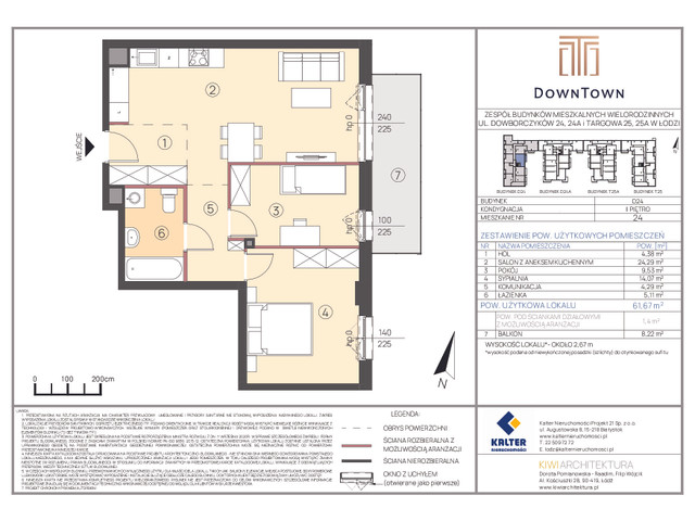 Mieszkanie w inwestycji DownTown, symbol D24_24 » nportal.pl