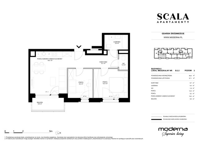 Mieszkanie w inwestycji Apartamenty Scala, symbol 6-B.2.2 » nportal.pl