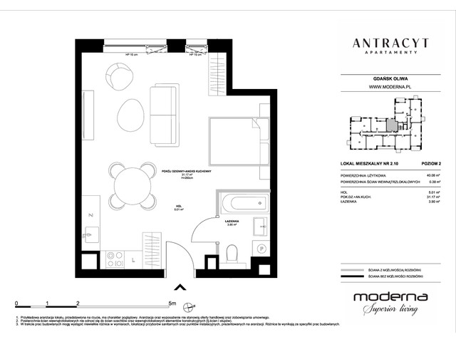 Mieszkanie w inwestycji Antracyt Apartamenty, symbol 2.10 » nportal.pl