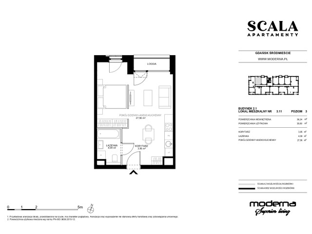 Mieszkanie w inwestycji Apartamenty Scala, symbol 2.1-3.7 » nportal.pl