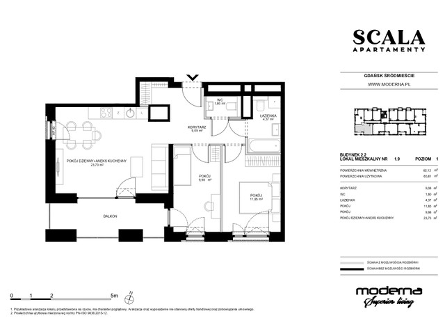 Mieszkanie w inwestycji Apartamenty Scala, symbol 2.2-1.9 » nportal.pl