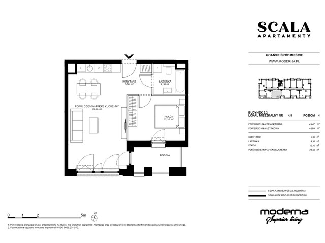 Mieszkanie w inwestycji Apartamenty Scala, symbol 2.2-4.4 » nportal.pl