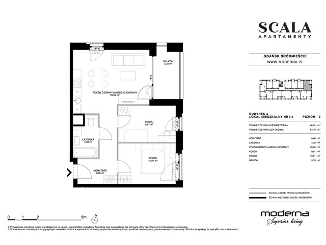 Mieszkanie w inwestycji Apartamenty Scala, symbol 3-3.4 » nportal.pl