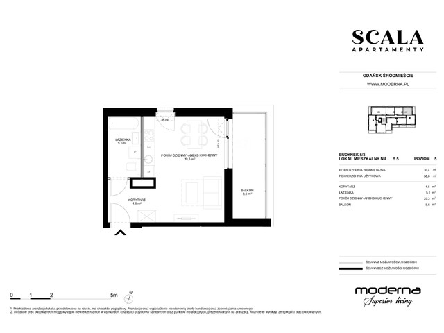 Mieszkanie w inwestycji Apartamenty Scala, symbol 5.3-5.5 » nportal.pl