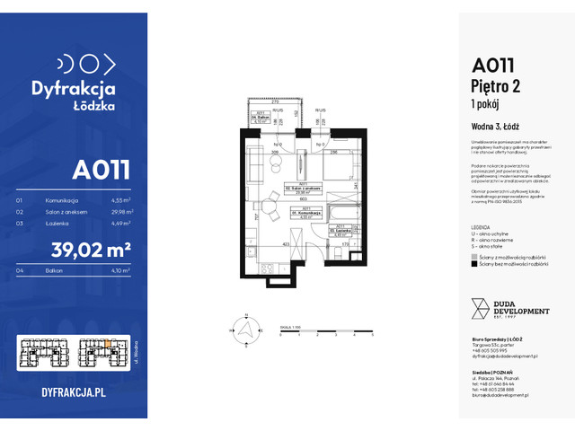 Mieszkanie w inwestycji Dyfrakcja Łódzka, symbol A011 » nportal.pl