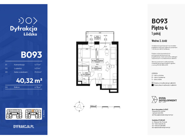 Mieszkanie w inwestycji Dyfrakcja Łódzka, symbol B093 » nportal.pl