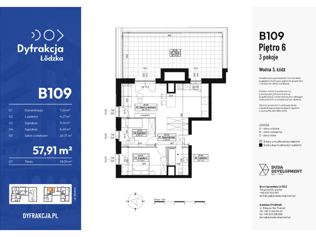 Mieszkanie w inwestycji Dyfrakcja Łódzka, symbol B109 » nportal.pl