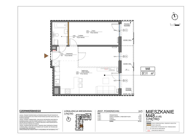 Mieszkanie w inwestycji Czerwieńskiego 3, symbol 48 » nportal.pl