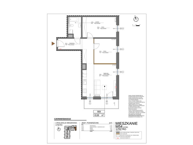 Mieszkanie w inwestycji Czerwieńskiego 3, symbol 54 » nportal.pl