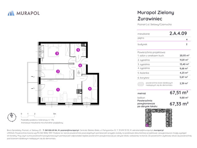 Mieszkanie w inwestycji Murapol Zielony Żurawiniec, symbol 2.A.4.09 » nportal.pl