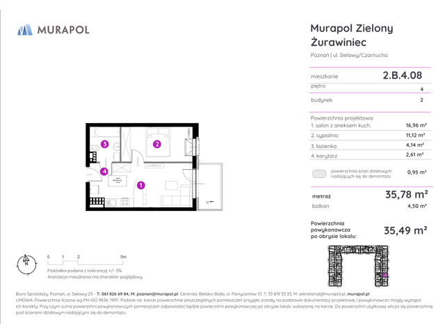 Mieszkanie w inwestycji Murapol Zielony Żurawiniec, symbol 2.B.4.08 » nportal.pl