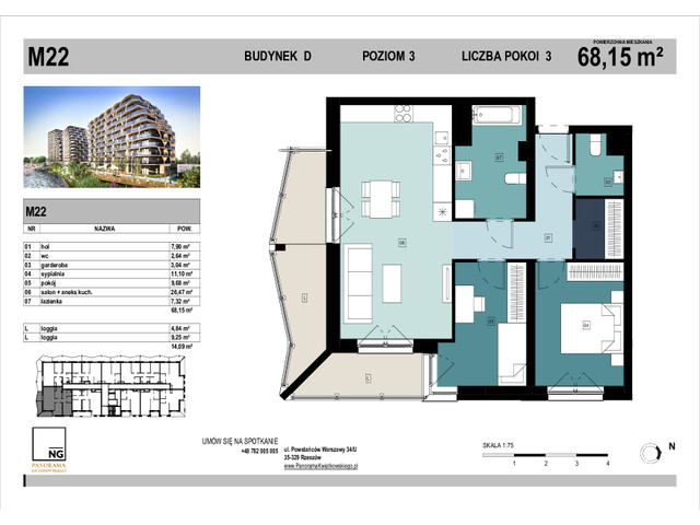 Mieszkanie w inwestycji PANORAMA KWIATKOWSKIEGO, symbol D_22 » nportal.pl