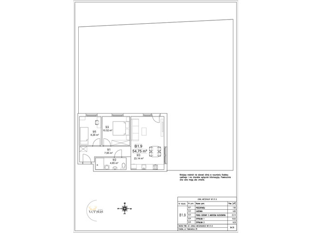 Mieszkanie w inwestycji Osiedle Versus, symbol B1/M9 » nportal.pl