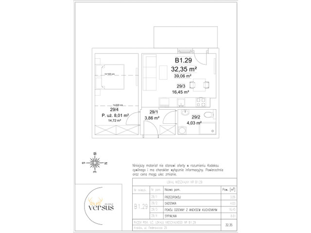 Mieszkanie w inwestycji Osiedle Versus, symbol B1/M29 » nportal.pl