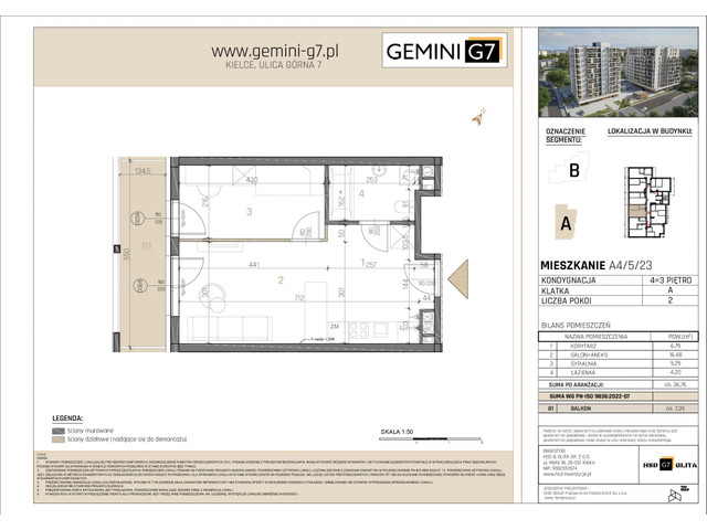 Mieszkanie w inwestycji GEMINI G7, symbol A4/5/23 » nportal.pl