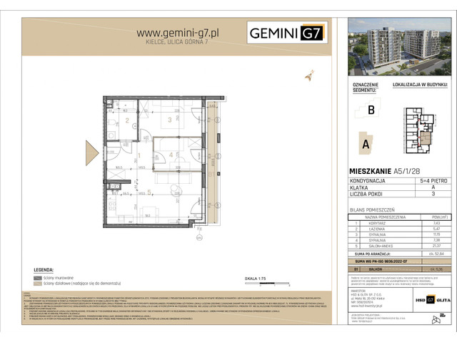 Mieszkanie w inwestycji GEMINI G7, symbol A5/1/28 » nportal.pl