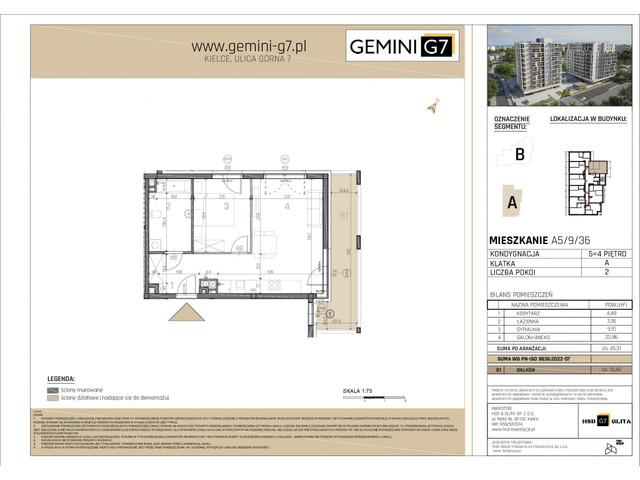 Mieszkanie w inwestycji GEMINI G7, symbol A5/9/36 » nportal.pl