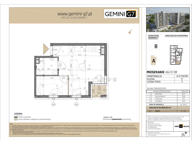 Mieszkanie w inwestycji GEMINI G7, symbol A6/2/38 » nportal.pl