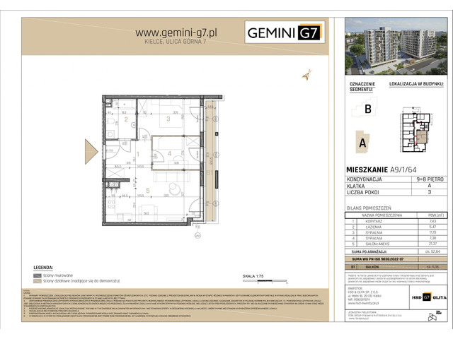 Mieszkanie w inwestycji GEMINI G7, symbol A9/1/64 » nportal.pl