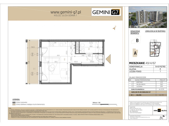 Mieszkanie w inwestycji GEMINI G7, symbol A9/4/67 » nportal.pl