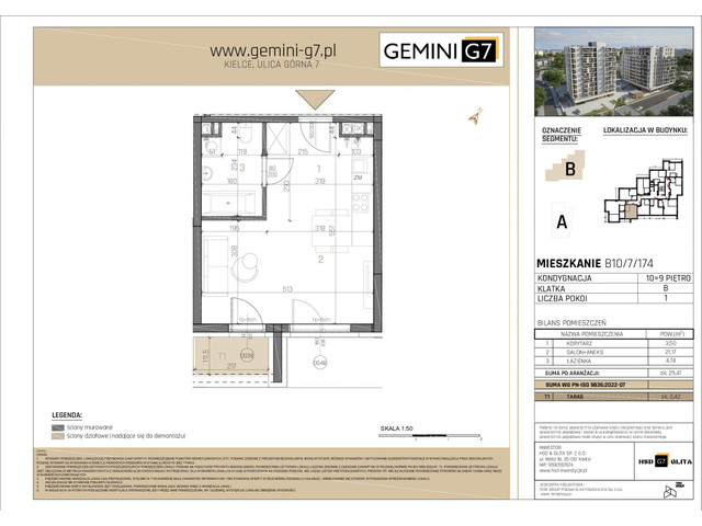 Mieszkanie w inwestycji GEMINI G7, symbol B10/7/174 » nportal.pl