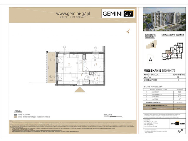 Mieszkanie w inwestycji GEMINI G7, symbol B10/9/176 » nportal.pl