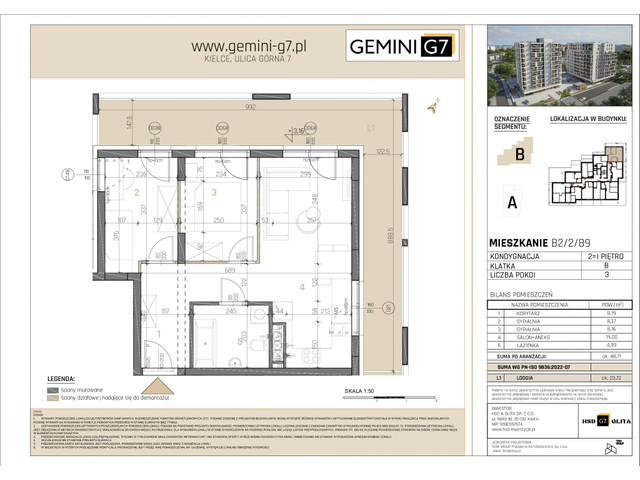 Mieszkanie w inwestycji GEMINI G7, symbol B2/2/89 » nportal.pl