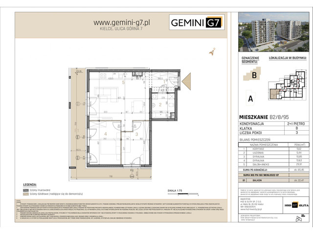 Mieszkanie w inwestycji GEMINI G7, symbol B2/8/95 » nportal.pl