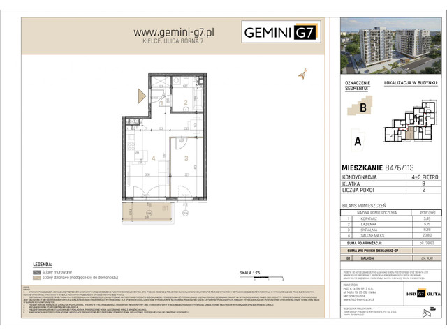 Mieszkanie w inwestycji GEMINI G7, symbol B4/6/113 » nportal.pl