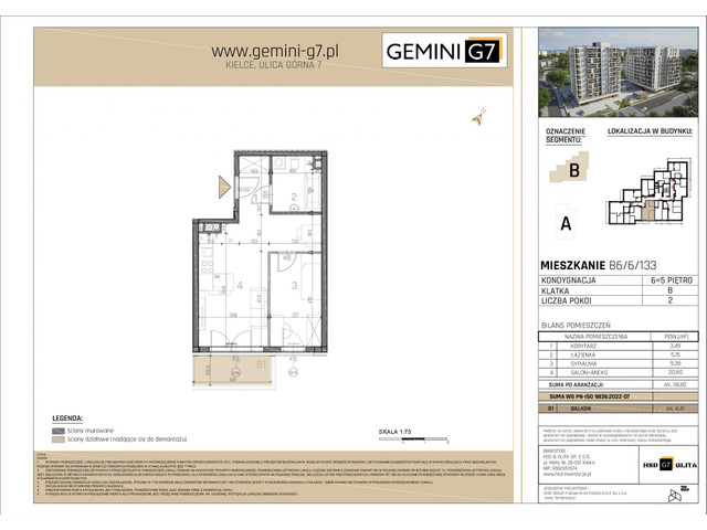 Mieszkanie w inwestycji GEMINI G7, symbol B6/6/133 » nportal.pl