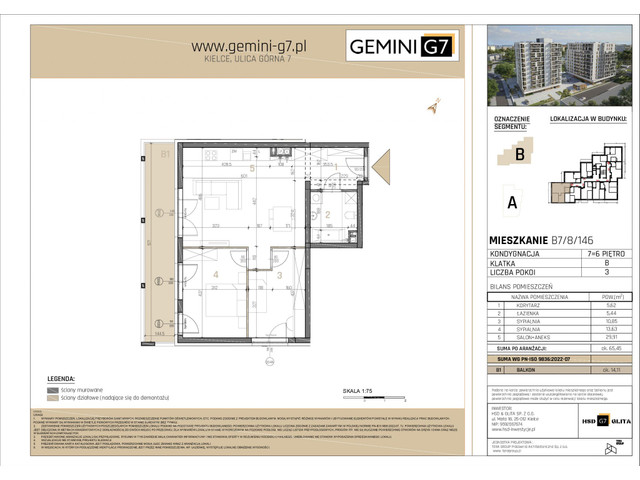 Mieszkanie w inwestycji GEMINI G7, symbol B7/8/145 » nportal.pl