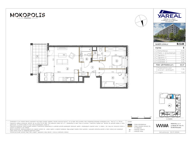 Mieszkanie w inwestycji MOKOPOLIS, symbol B.5.44 » nportal.pl