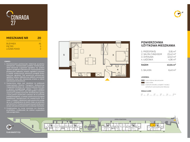 Mieszkanie w inwestycji Conrada 27, symbol C27-LM-A1-20 » nportal.pl