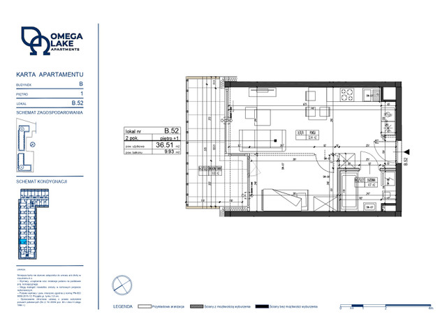 Mieszkanie w inwestycji Omega Lake Apartments, symbol B.1.52 » nportal.pl