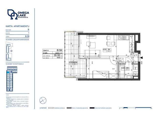 Mieszkanie w inwestycji Omega Lake Apartments, symbol B.1.59 » nportal.pl