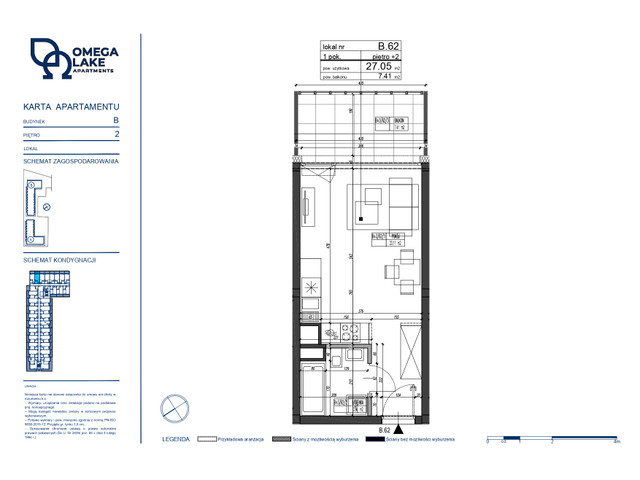 Mieszkanie w inwestycji Omega Lake Apartments, symbol B.2.62 » nportal.pl