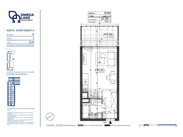 Mieszkanie w inwestycji Omega Lake Apartments, symbol B.2.64 » nportal.pl