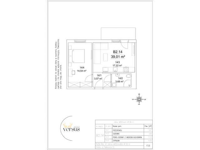 Mieszkanie w inwestycji Osiedle Versus, symbol B2/M14 » nportal.pl