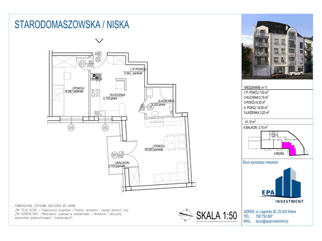 Mieszkanie w inwestycji Kamienica przy ul. Starodomaszowskiej, symbol M11 » nportal.pl