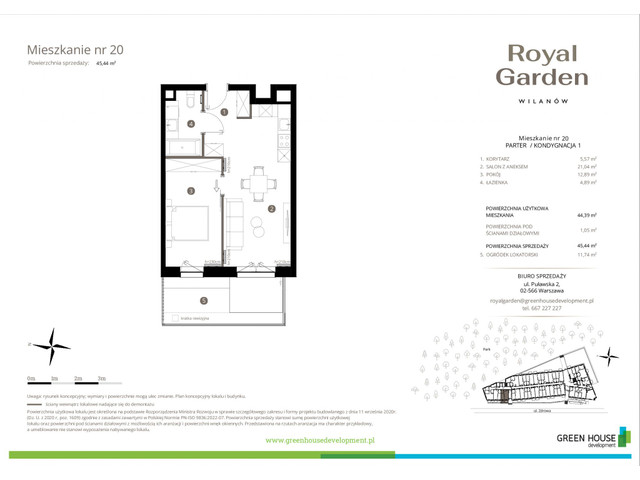 Mieszkanie w inwestycji Royal Garden Wilanów, symbol M.20 » nportal.pl