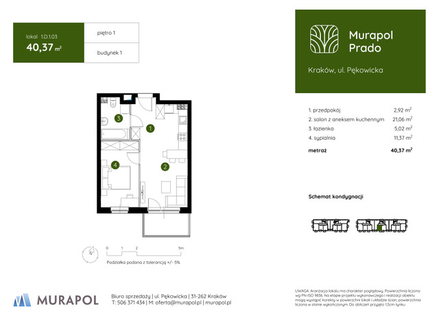 Mieszkanie w inwestycji Murapol Prado, symbol 1.D.1.03 » nportal.pl