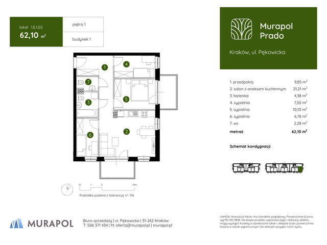 Mieszkanie w inwestycji Murapol Prado, symbol 1.E.1.02 » nportal.pl