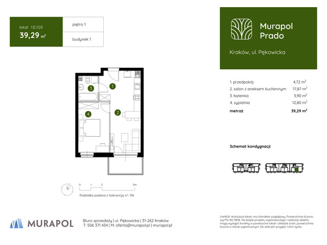 Mieszkanie w inwestycji Murapol Prado, symbol 1.E.1.03 » nportal.pl